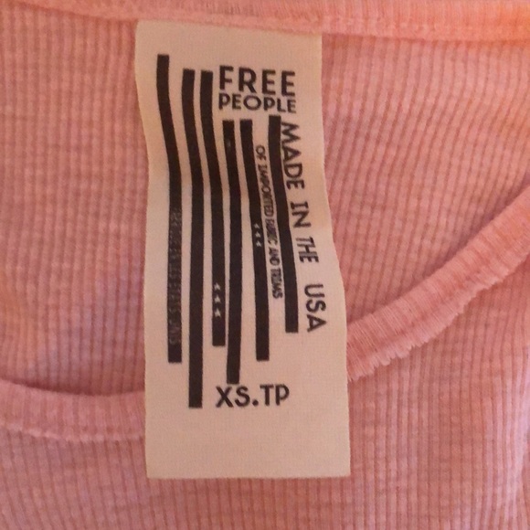 Pretty Peach FREE PEOPLE Tank Top made in the USA - Picture 7 of 7